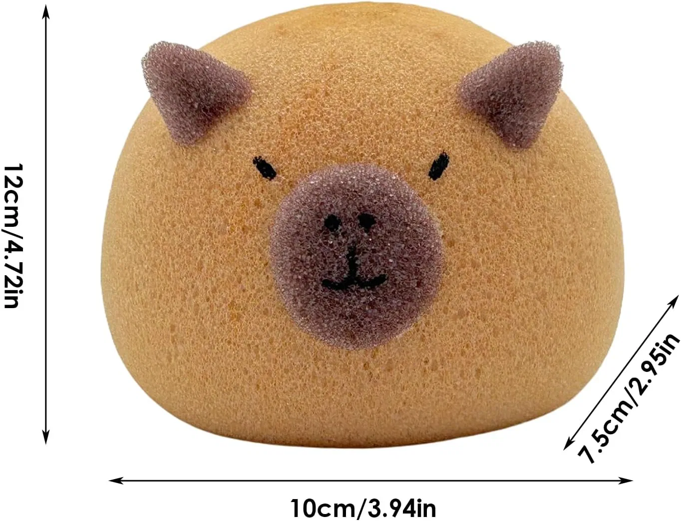 Мочалка для душа Capybara, 12 см, PU-поролон Generisch — фото 2