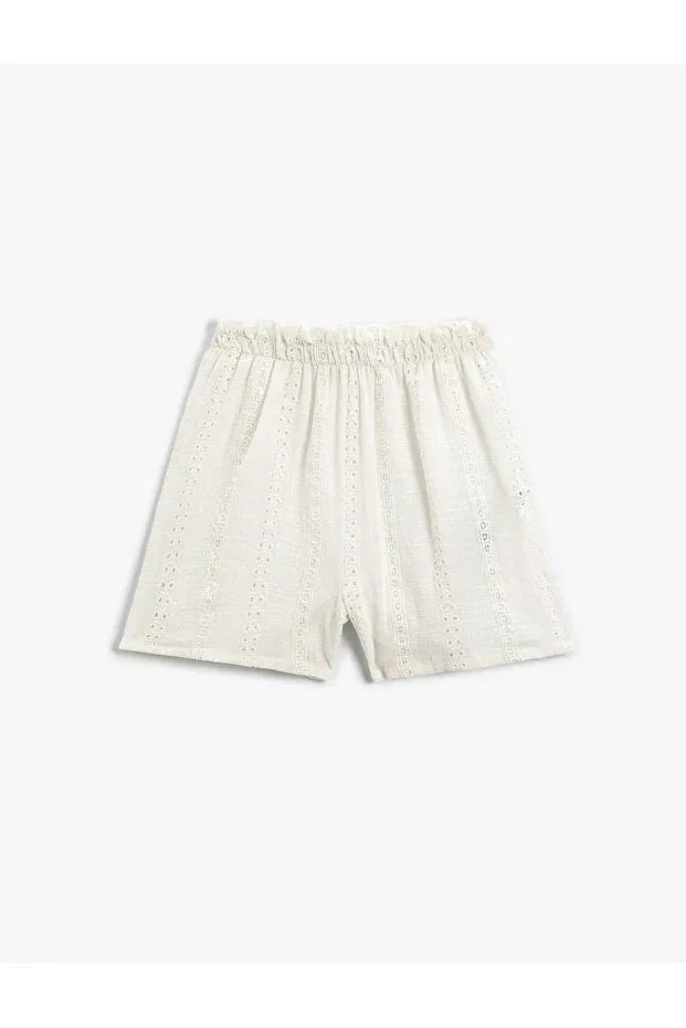 Детские шорты для девочек хлопковые Basics Koton, White