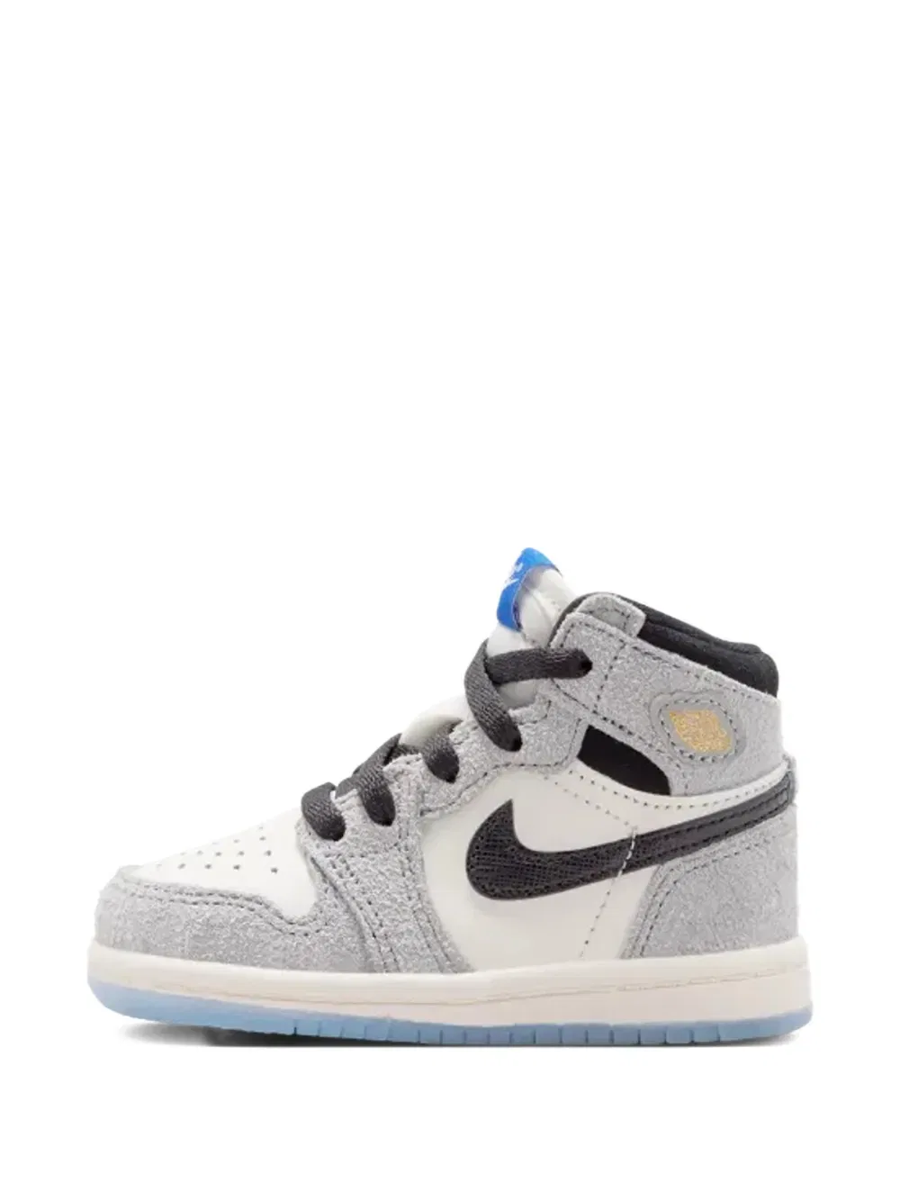 Кроссовки Air Jordan 1 Retro High из кожи Jordan Kids, серый