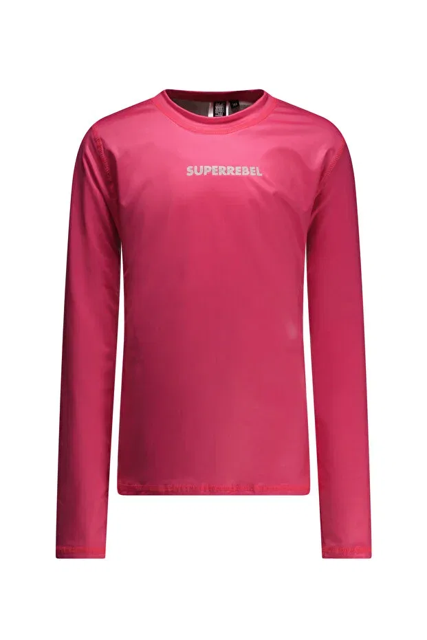 Детская футболка для девочек с длинным рукавом Superrebel, Pink