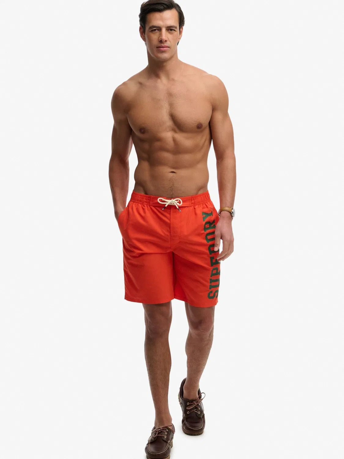 Плавки Superdry Logo 19-Inch, оранжевый — фото 3