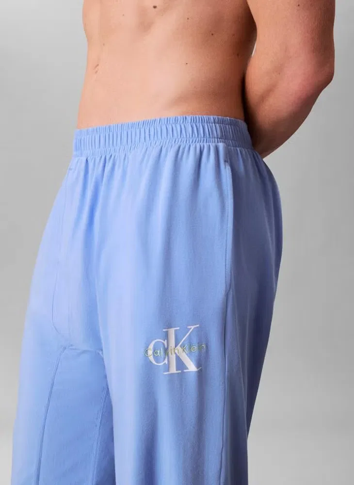 Джоггеры для отдыха с логотипом Icon Cotton Stretch Calvin Klein, синий — фото 4