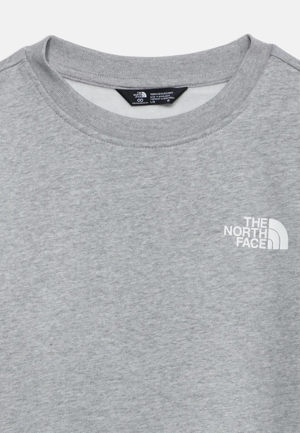 Толстовка унисекс Teen evolution box The North Face, Pale Grey Heather — фото 3