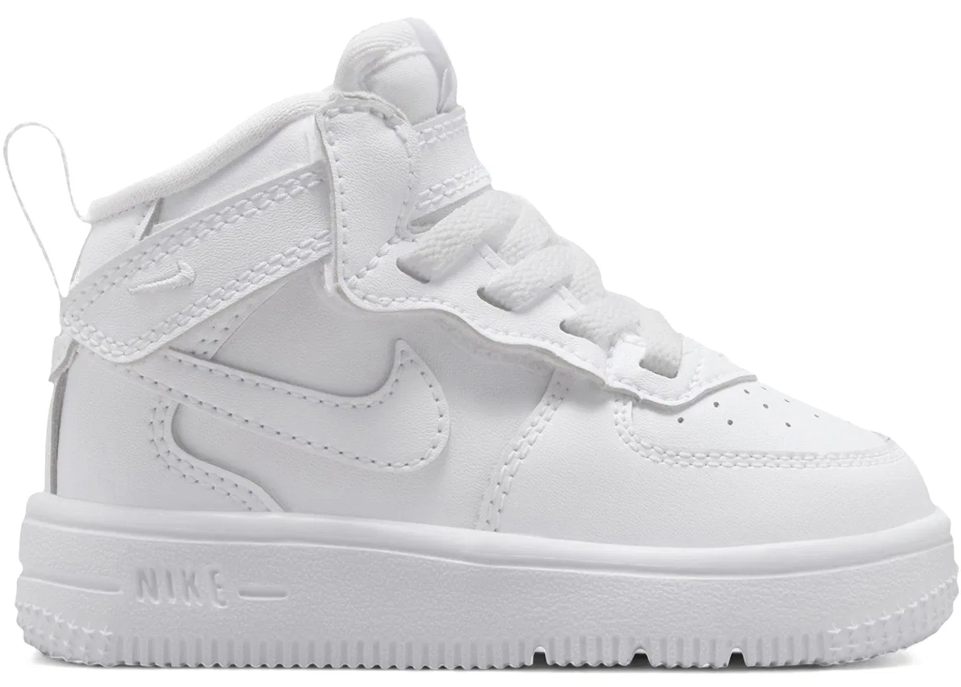 Детские кроссовки Nike Force 1 Mid EasyOn, белый/белый/белый