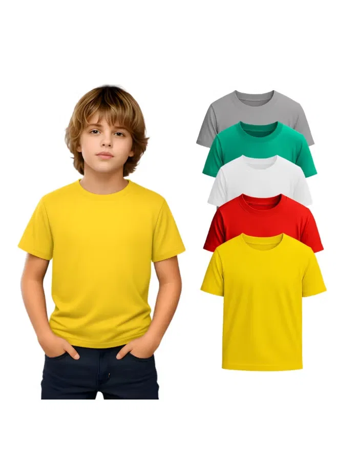 Комплект футболок 5 штук с коротким рукавом Printshop4Me, серый