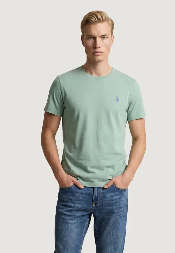Футболка хлопковая Mick-basic U.S. Polo Assn., Fluo Green, зеленый