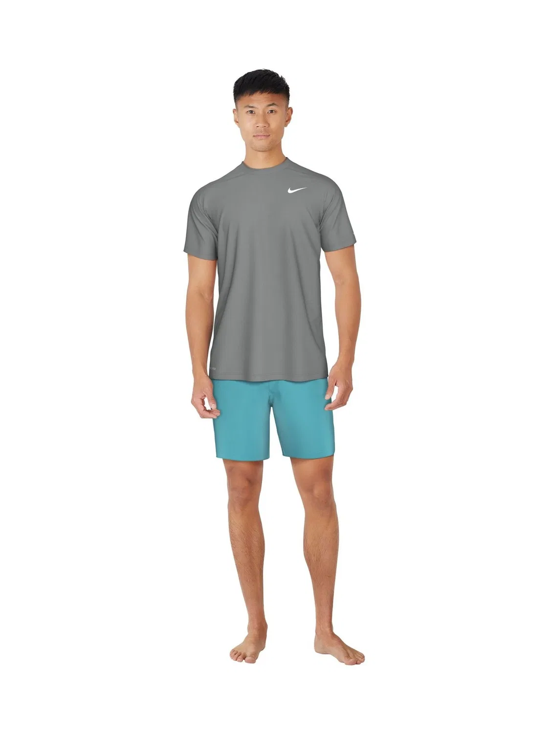 Футболка Nike Short Sleeve Hydroguard Sun Safe, серый — фото 3