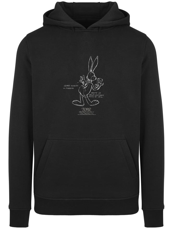 

Пуловер F4NT4STIC Hoodie Looney Tunes Bugs Bunny White Belly, черный