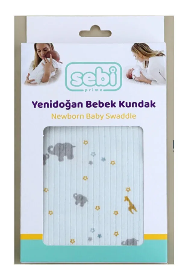 Детское боди для новорожденных с принтом Starry Elephant Swaddle Sebi Prime, Blue — фото 2