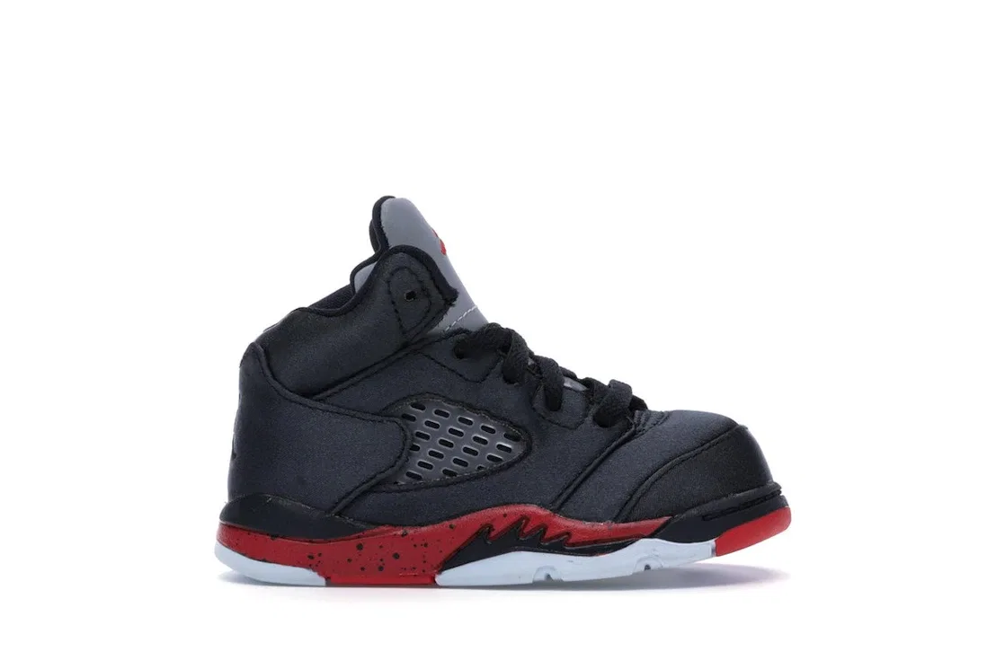 Детские кроссовки Lifestyle с принтом Jordan 5 Retro, Black/University Red