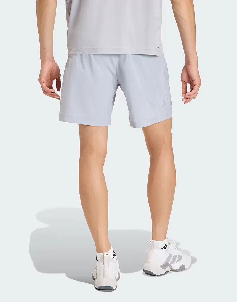 Шорты тканые Workout essentials base Adidas Performance, светло-серый — фото 3