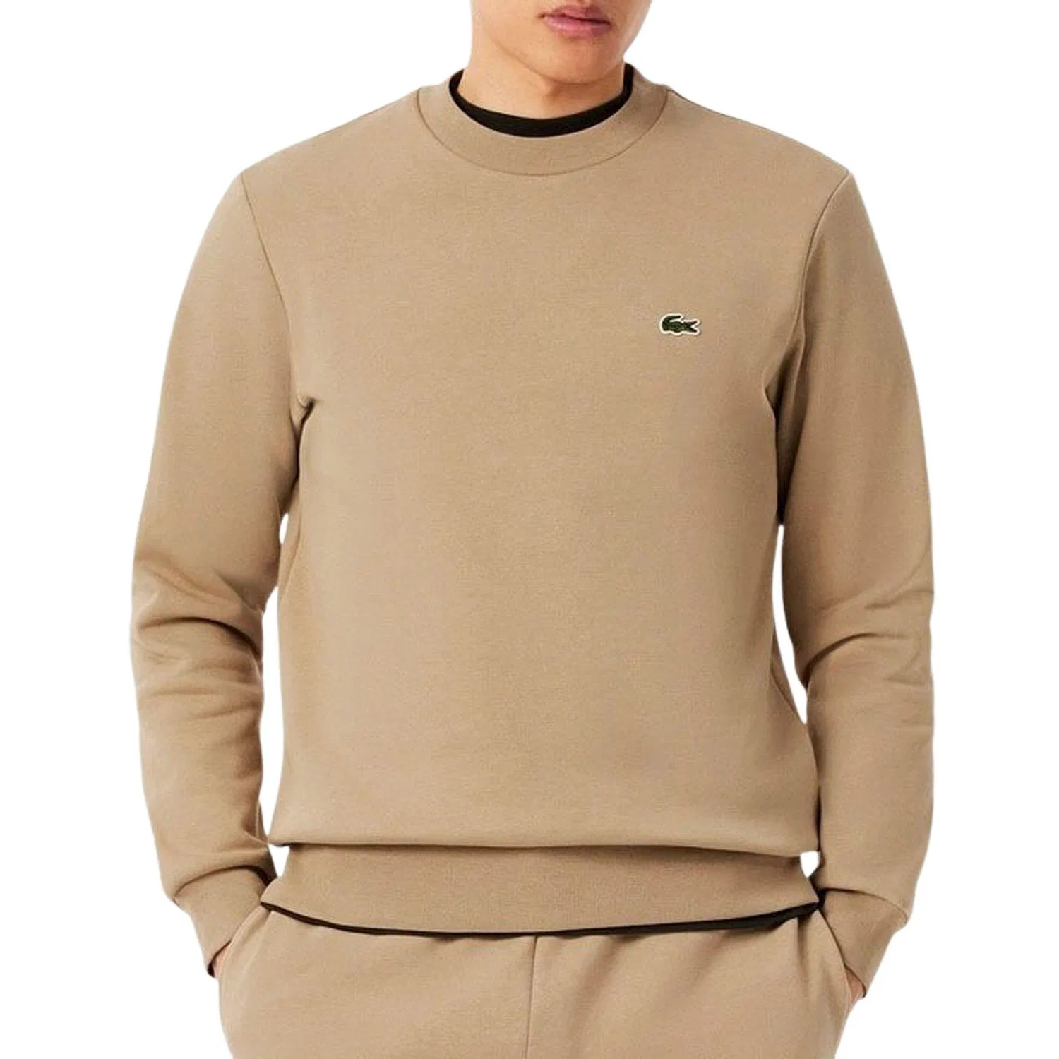 Мужской хлопковый пуловер Sport Bio Cotton Fleece Crew Lacoste, Beige