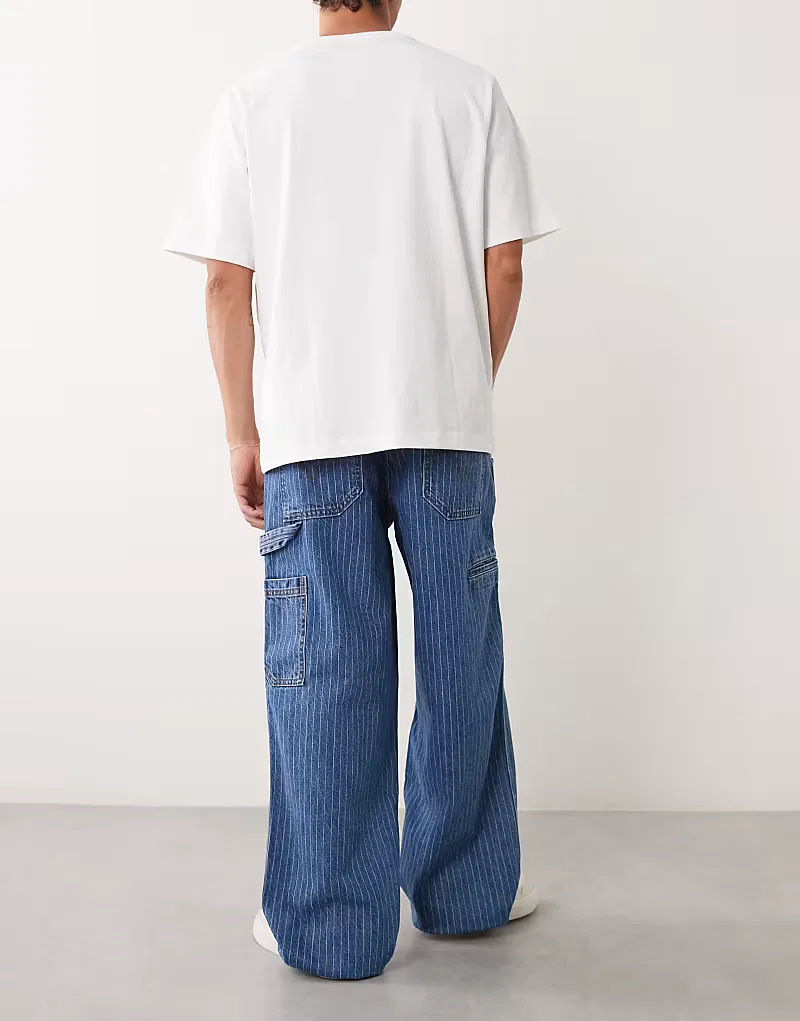 Джинсы Levi's Extra Baggy Milt Striped Denim средней степени потертости — фото 2