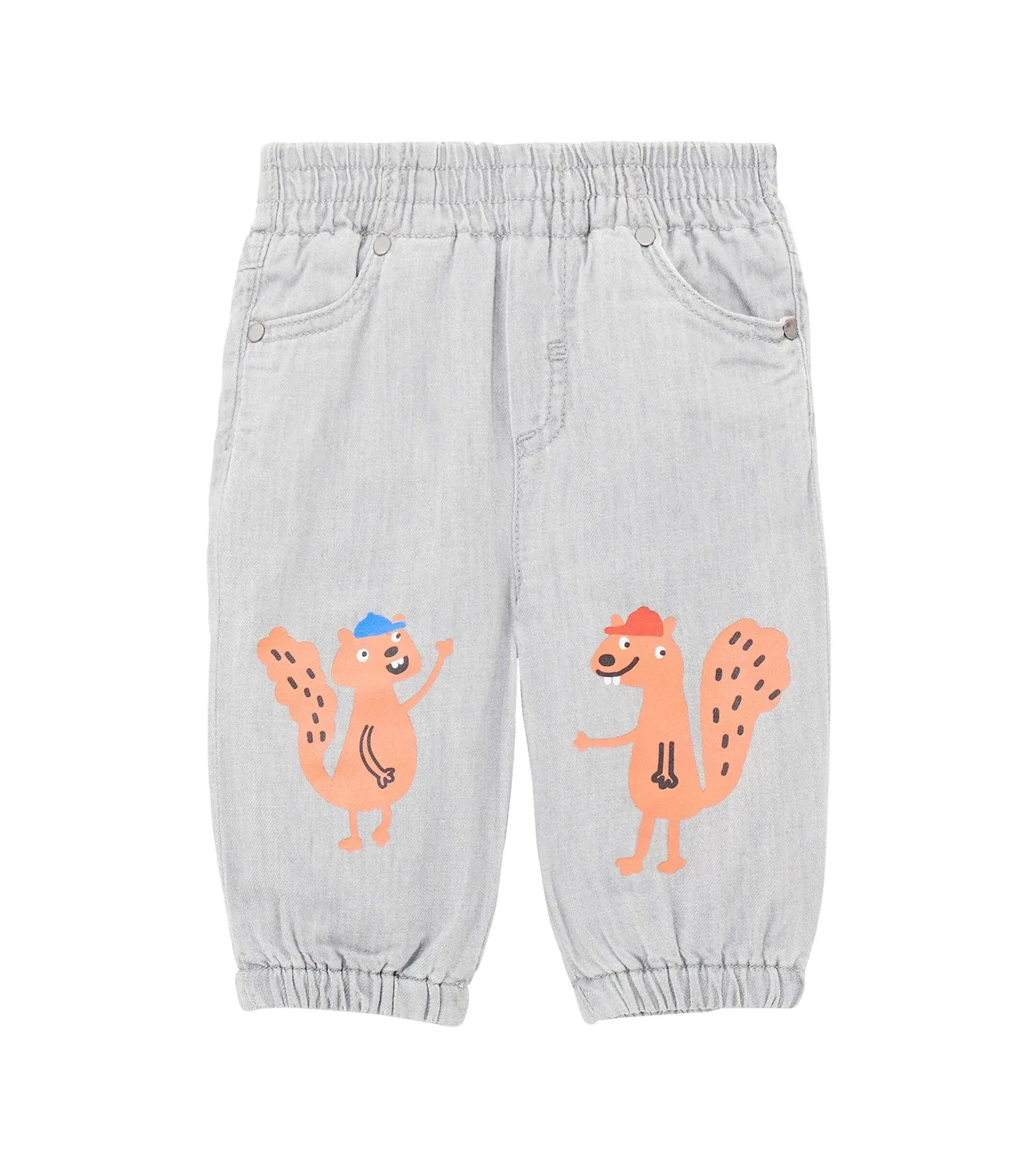 Джинсы с принтом Stella Mccartney Kids, серый