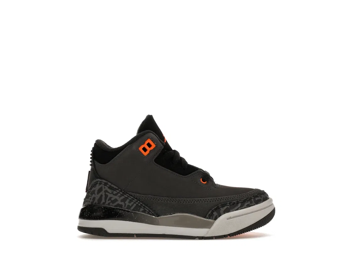 Детские кроссовки Lifestyle Fear Pack Jordan 3 Retro Jordan, Night Stadium/Total Orange-Black-Flat Pewter-Neutral Grey