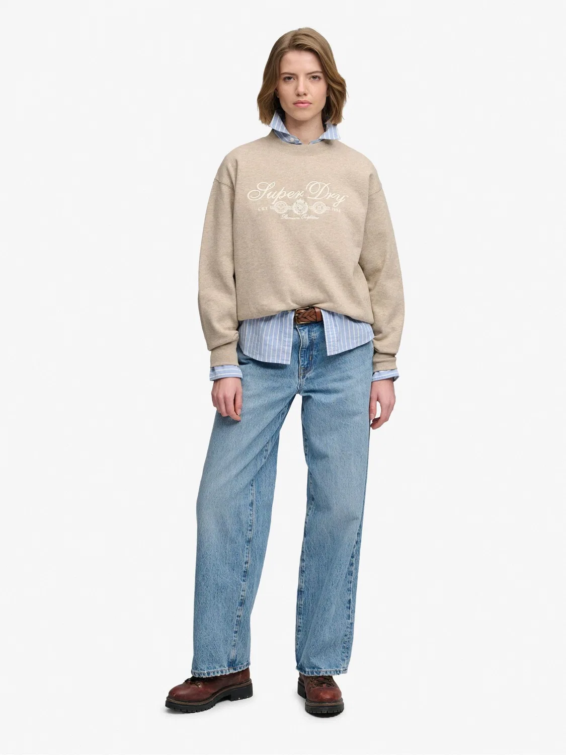 Свитшот Country Club Superdry, коричневый — фото 4