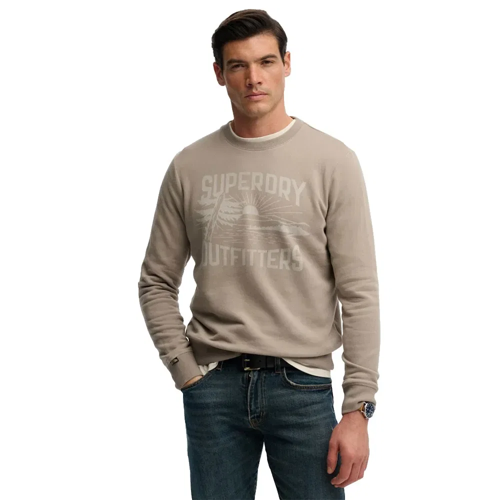 Свитшот Relaxed Fit Retro Outdoor Superdry, бежевый