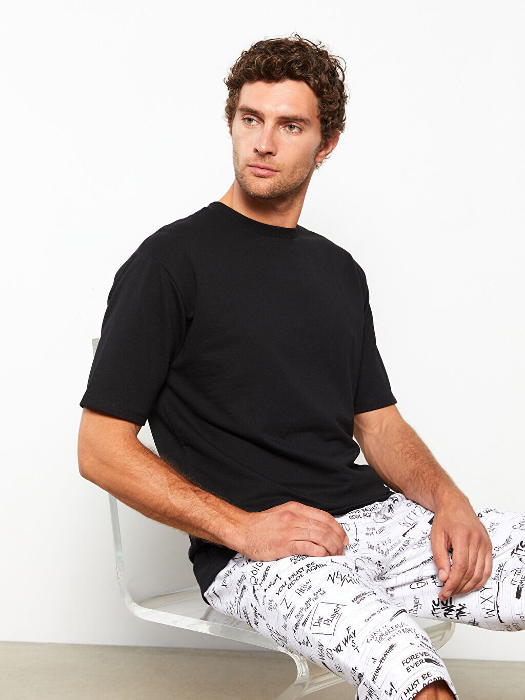 

Хлопковая мужская футболка с круглым вырезом и короткими рукавами LCW Casual, Черный, Хлопковая мужская футболка с круглым вырезом и короткими рукавами LCW Casual