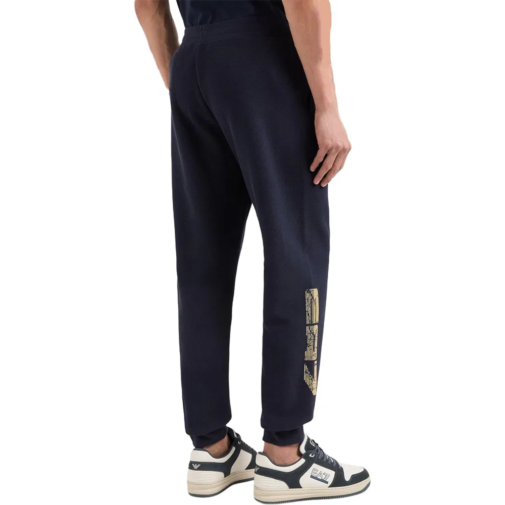 Мужские спортивные штаны из трикотажа EMPORIO ARMANI EA7, Темно-Синий — фото 4
