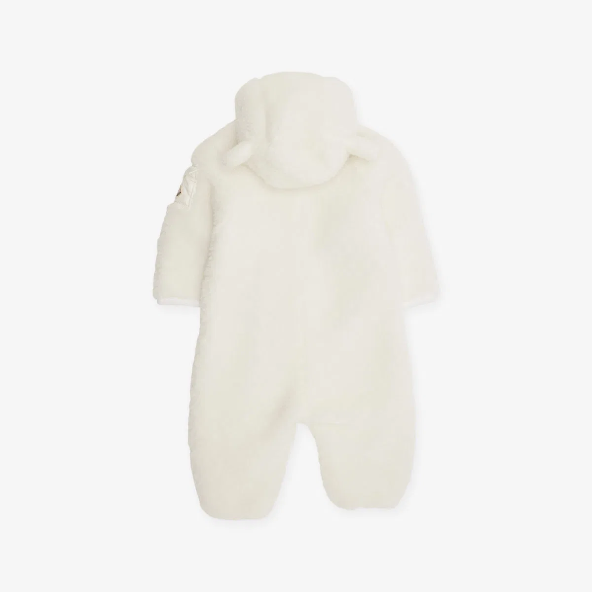 Комбинезон-комбинезон brand-patch для младенцев, 1-12 месяцев Moncler, белый — фото 3