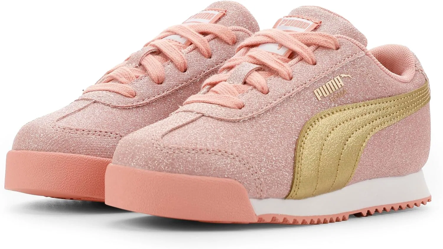 Детские кроссовки для мальчиков Roma PUMA, Rosy Outlook-Puma Gold-Puma White