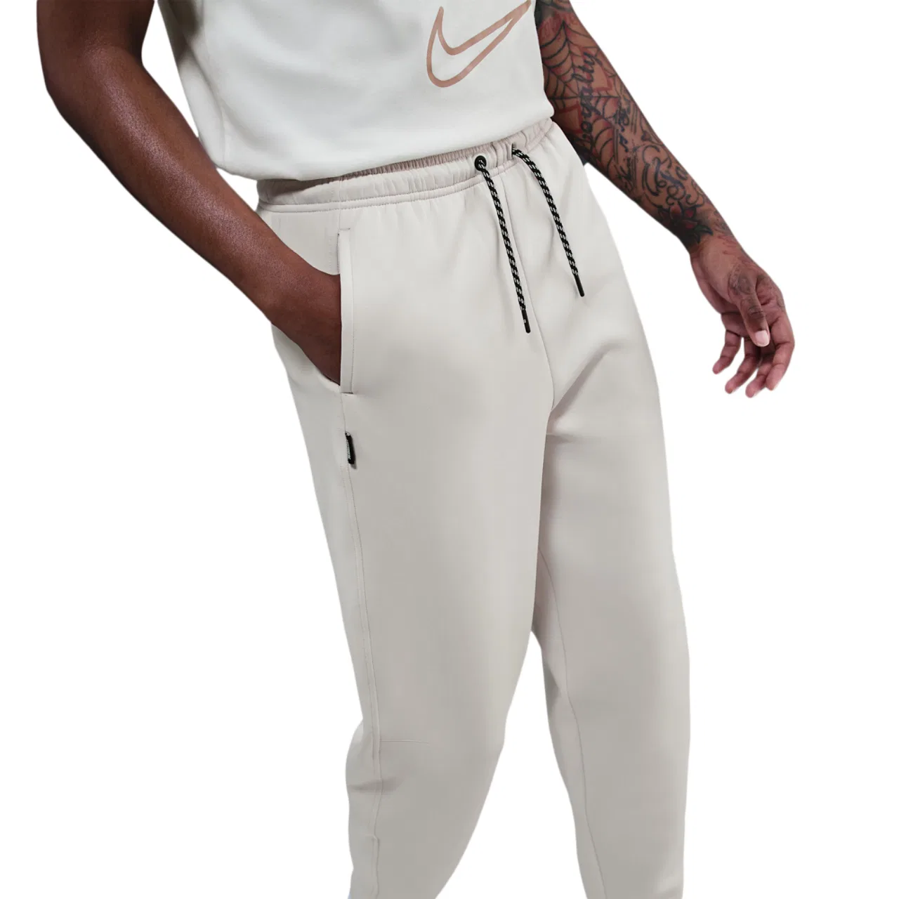 Женские баскетбольные брюки Dri-FIT Sabrina Signature Nike, цвет Lt Orewood Brown/Sail/Washed Coral — фото 3