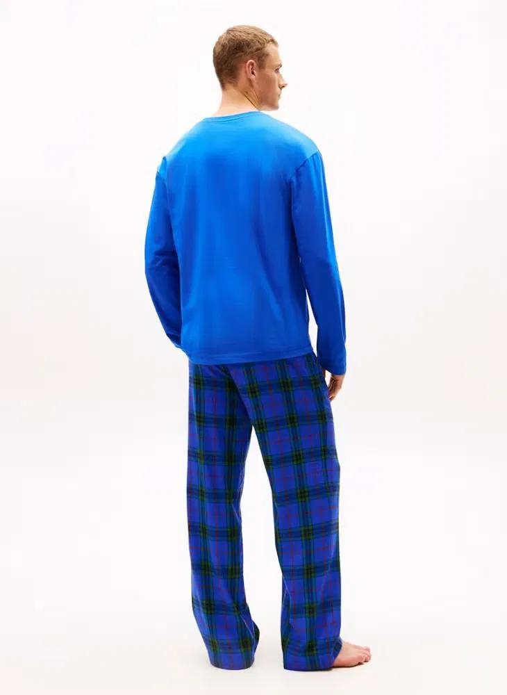 Комплект пижам из фланели с тапочками Th original Tommy Hilfiger, фиолетовый — фото 2