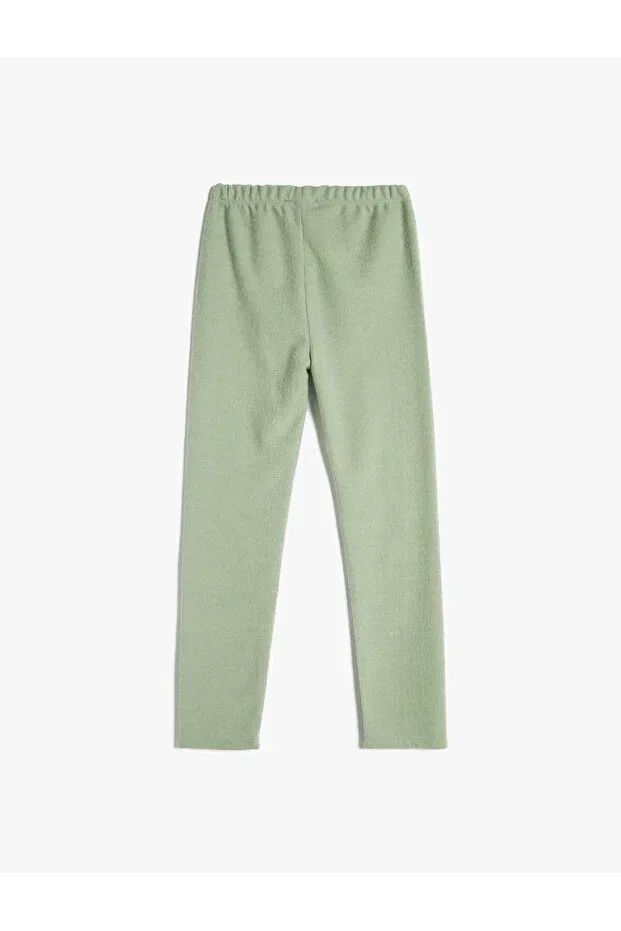 Детские леггинсы для девочек с эластичным поясом Koton, Green — фото 2