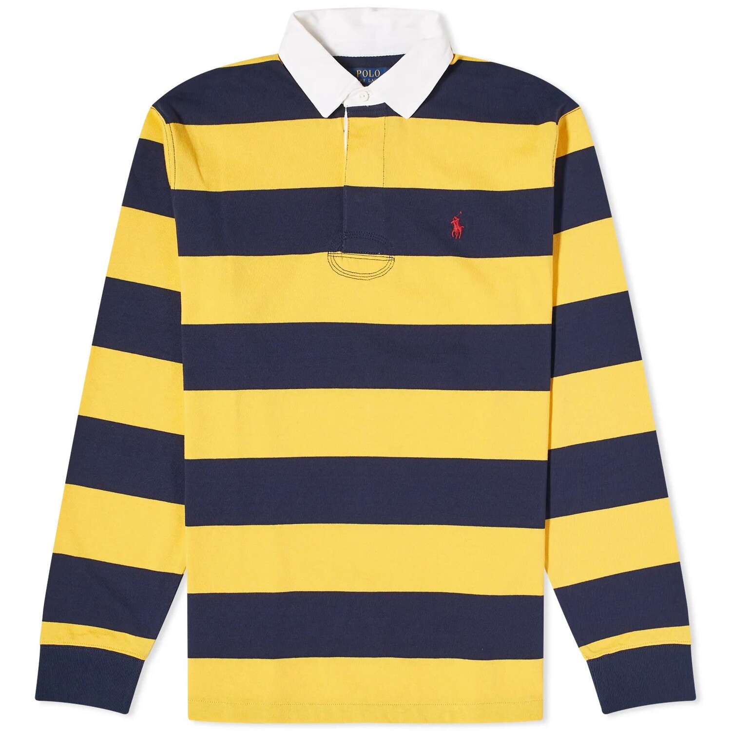 Поло Polo Ralph Lauren Stripe Rugby, темно-синий/желтый выгодно