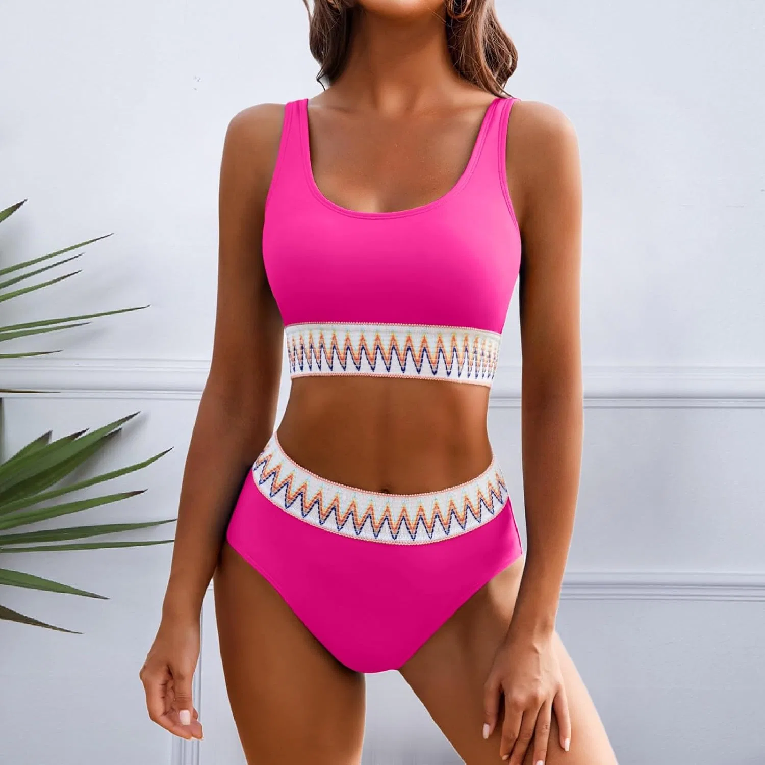 Женский бикини-комплект с push-up Push Up Bikini, Hot Pink — фото 2