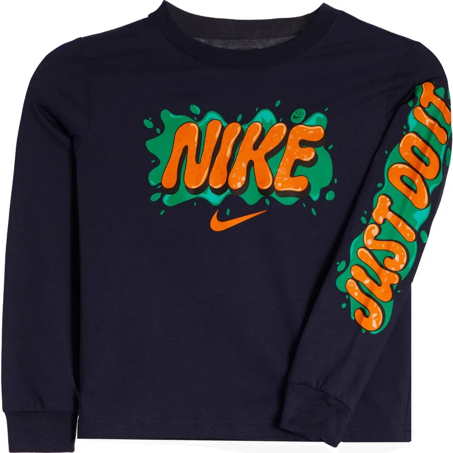 Детский свитшот с длинным рукавом Slime LS Tee Nike, Темно-синий — фото 2
