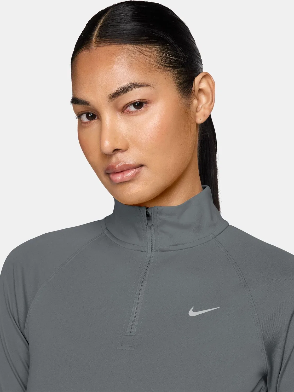 Беговая футболка с молнией 1/2 Nike Cool Tempo Dri-FIT, Cool Grey — фото 3