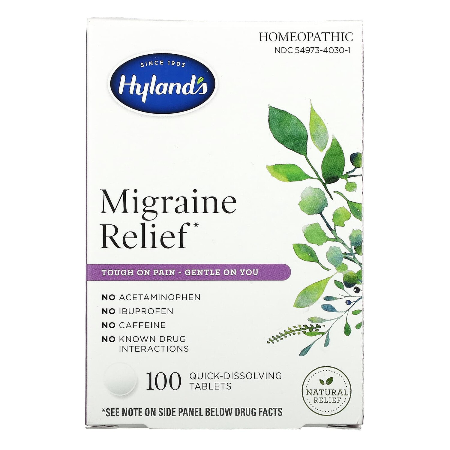 

Средство Hyland's для облегчение мигрени, 100 штук