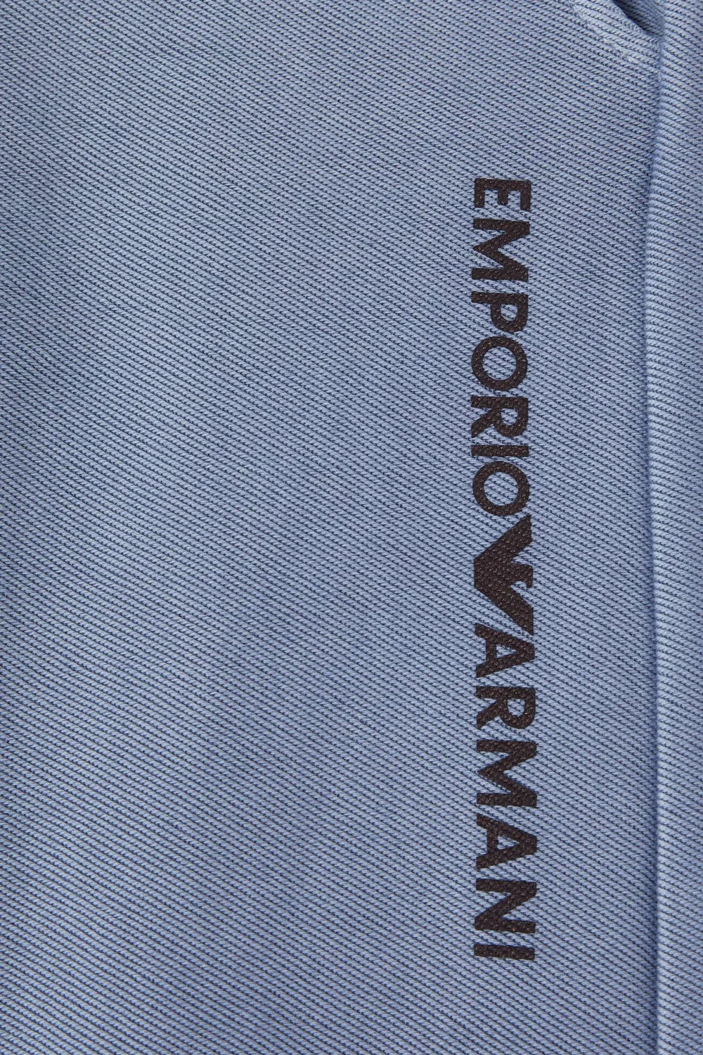 Брюки хлопковые с логотипом Emporio Armani, синий — фото 4
