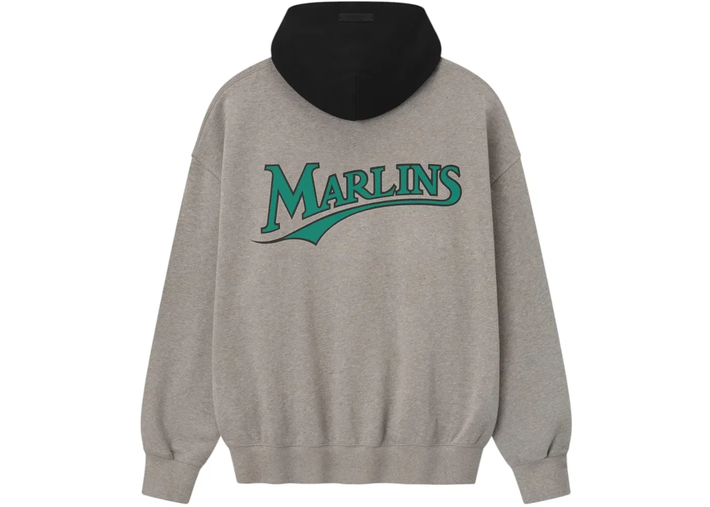 Мужской худи с принтом Fear of God Essentials Marlins Sport Hoodie Fear of God, Concrete Heather/Blk — фото 2