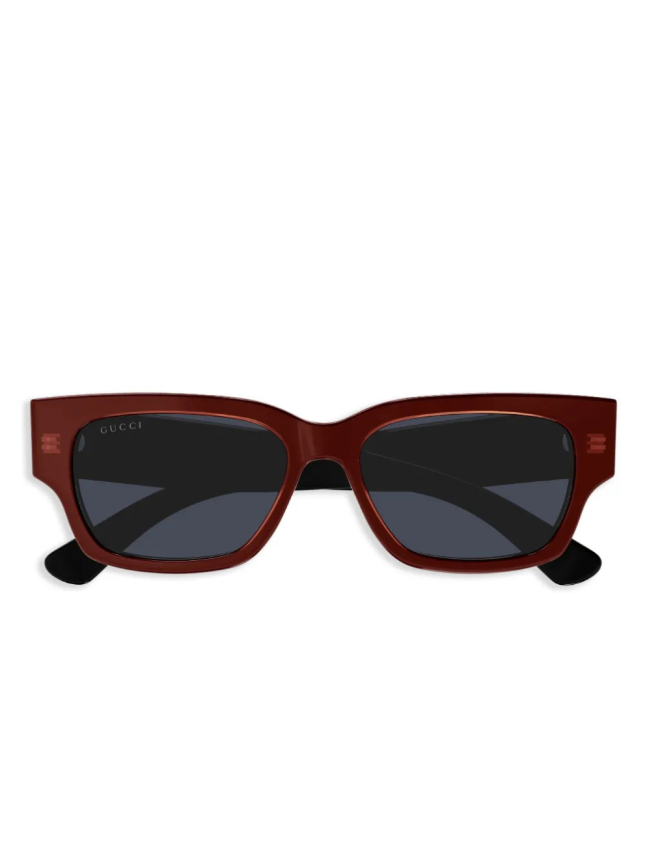 

Gucci Eyewear солнцезащитные очки в прямоугольной оправе, красный