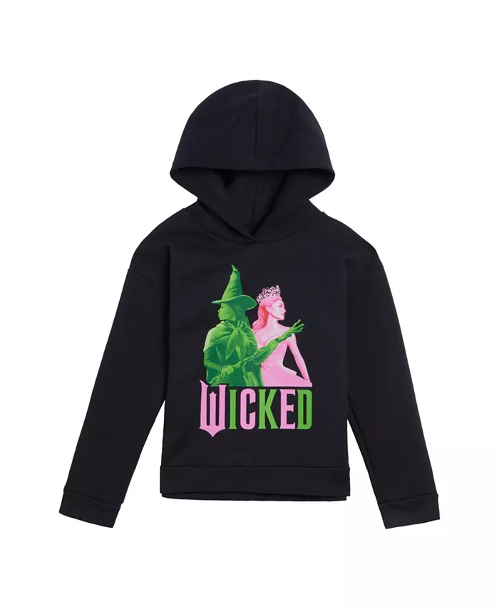 

Детская флисовая худи с удлиненными плечами Universal Studios Wicked, черный
