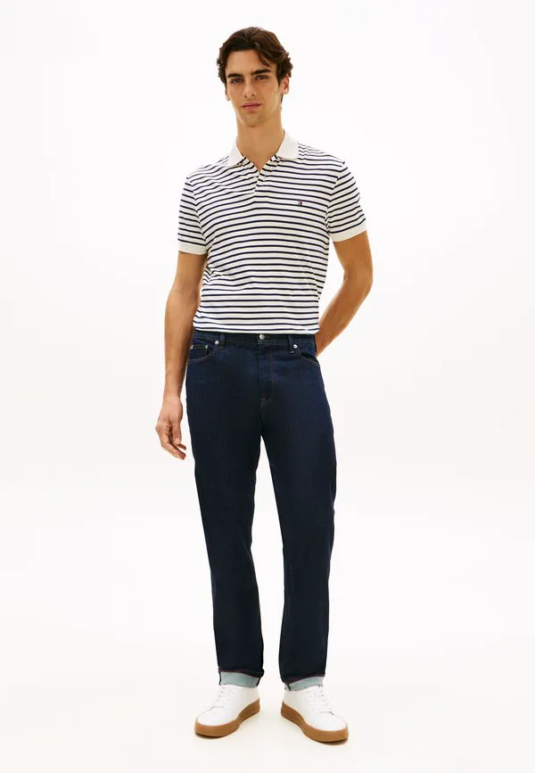 Рубашка-Поло стандартного кроя с вышивкой флага Tommy Hilfiger, Ivory Petal/Navy — фото 2