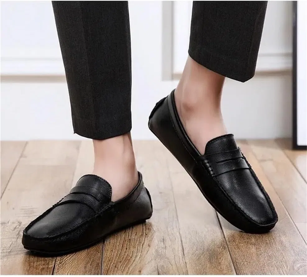 Лоферы мужские Leather Dress Loafers Classic Shoes, Black DHFIRUFSHLO — фото 2