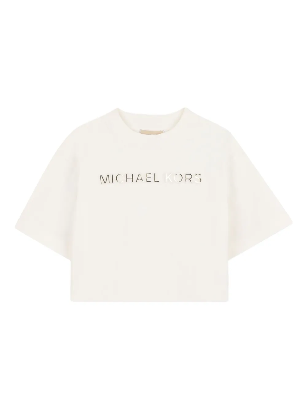 

Укороченная футболка с логотипом Michael Kors Kids, нейтральный