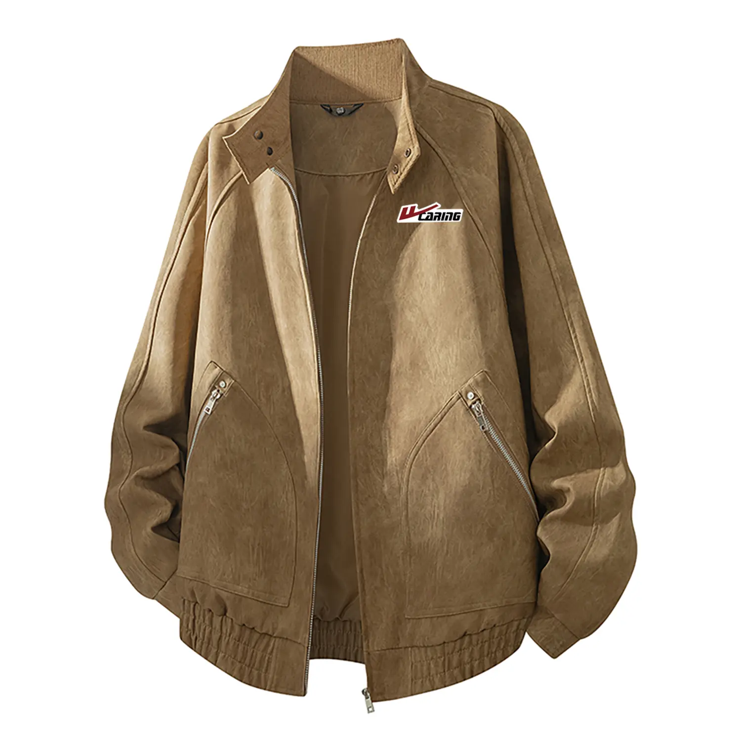 

Куртка женская Stand Collar Moderate Others WARRIOR, coffee (diy badge)