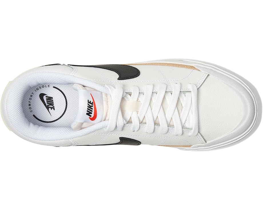 Кроссовки Nike Court Legacy Lift, цвет White/Black/Hemp/Team Orange — фото 2
