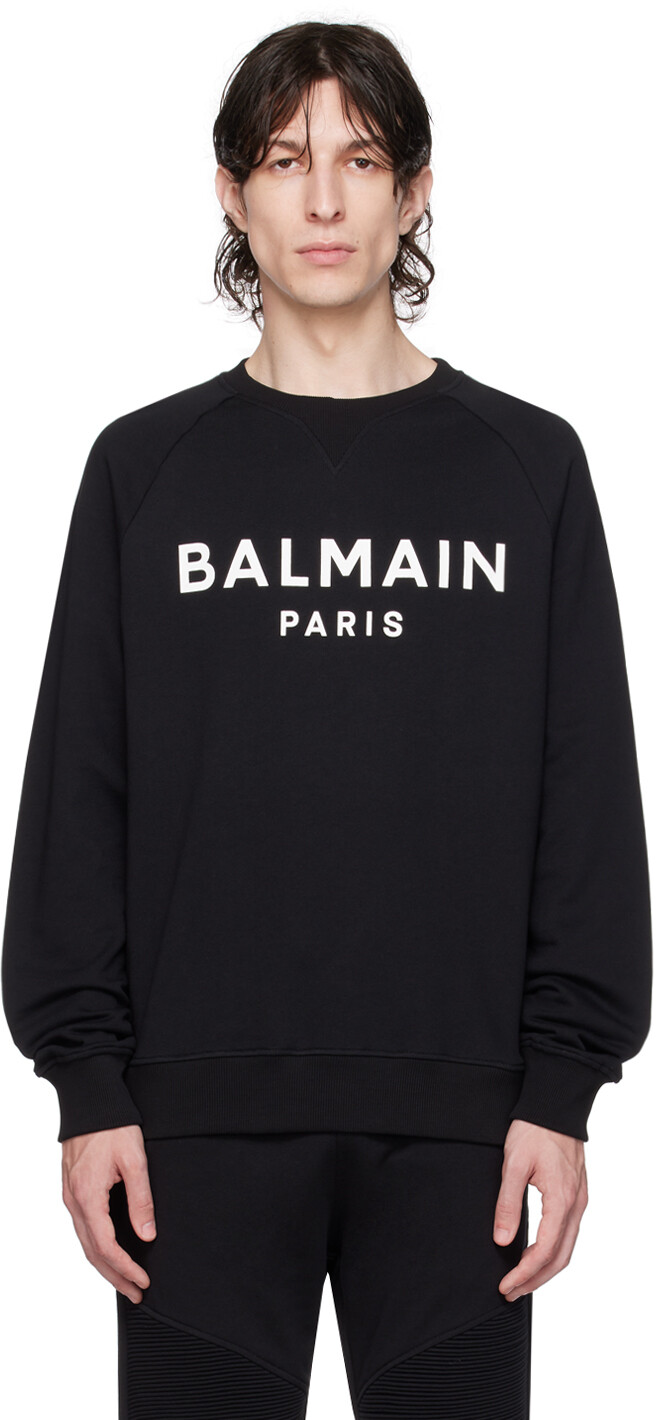 

Черный свитшот с принтом Balmain