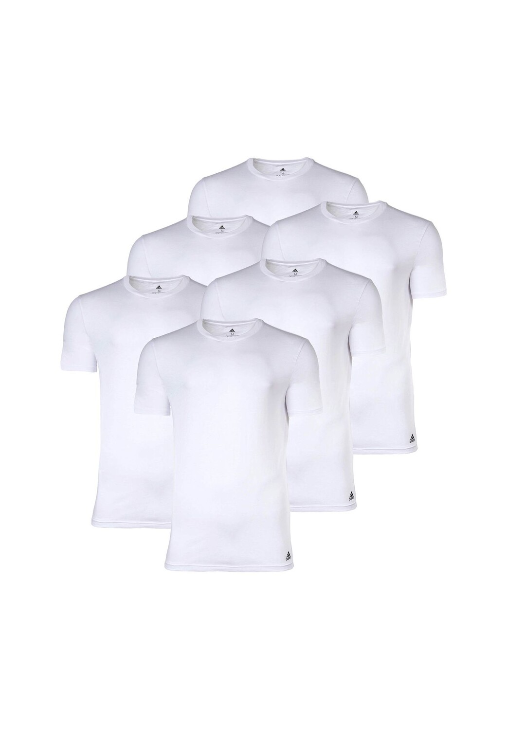 

Мужская футболка, 6 шт. в упаковке — Active Core Cotton, круглый вырез, круглый вырез, однотонная adidas