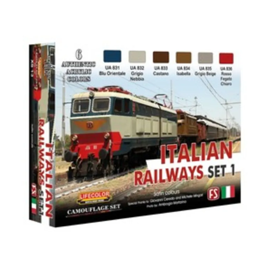 

Итальянские железные дороги, комплект №1, Train Paint Sets (Lifecolor)