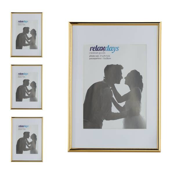 

4xРамка для фотографий Relaxdays in Gold 20x30 cm, золотой/белый
