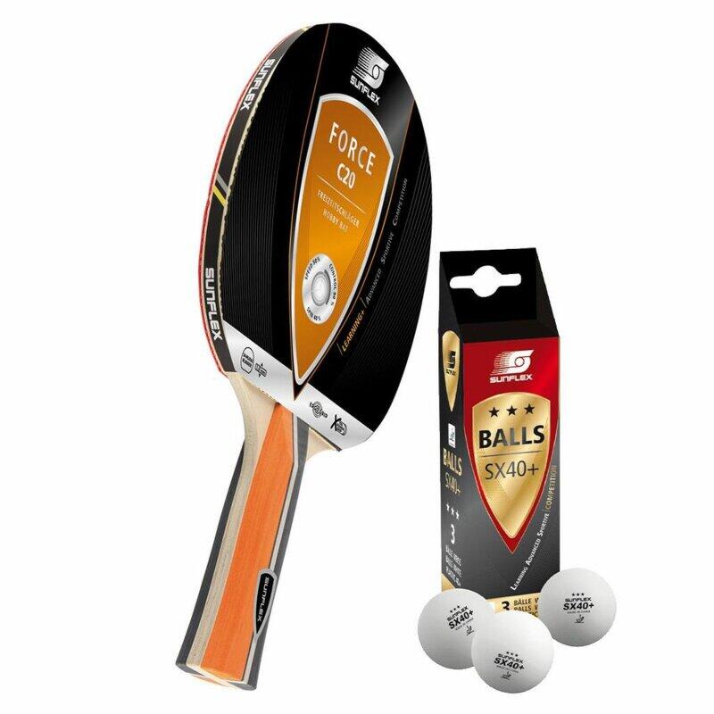 

Ракетка для настольного тенниса Sunflex Force C20 + 3 мяча для настольного тенниса SX+