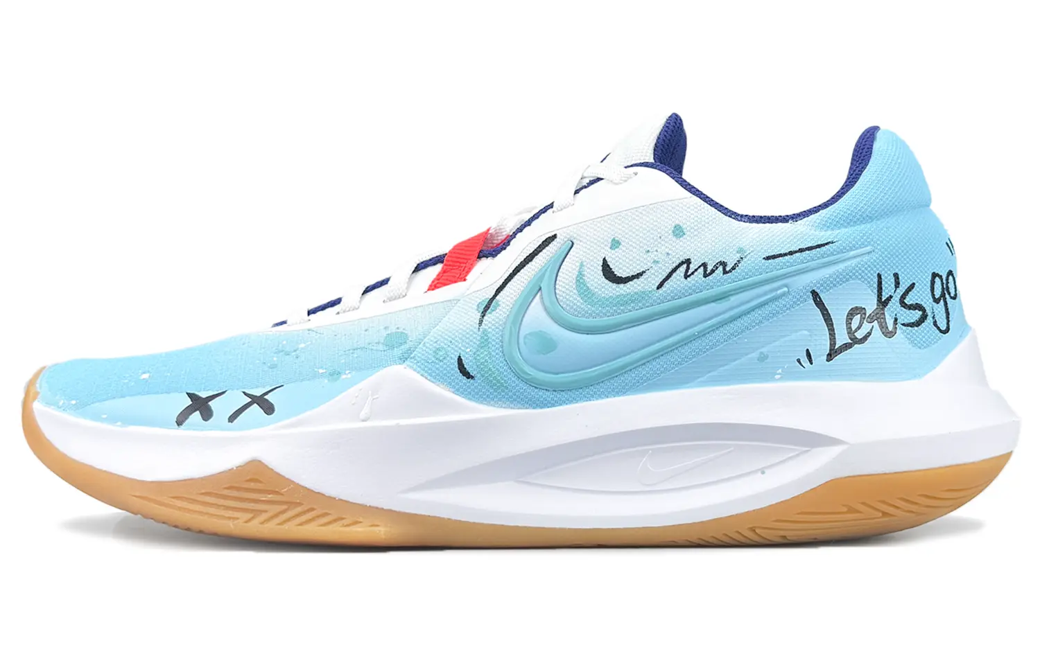 

Nike Баскетбольные кроссовки Precision 6 с амортизацией, износостойкие, низкие, мужские, синие