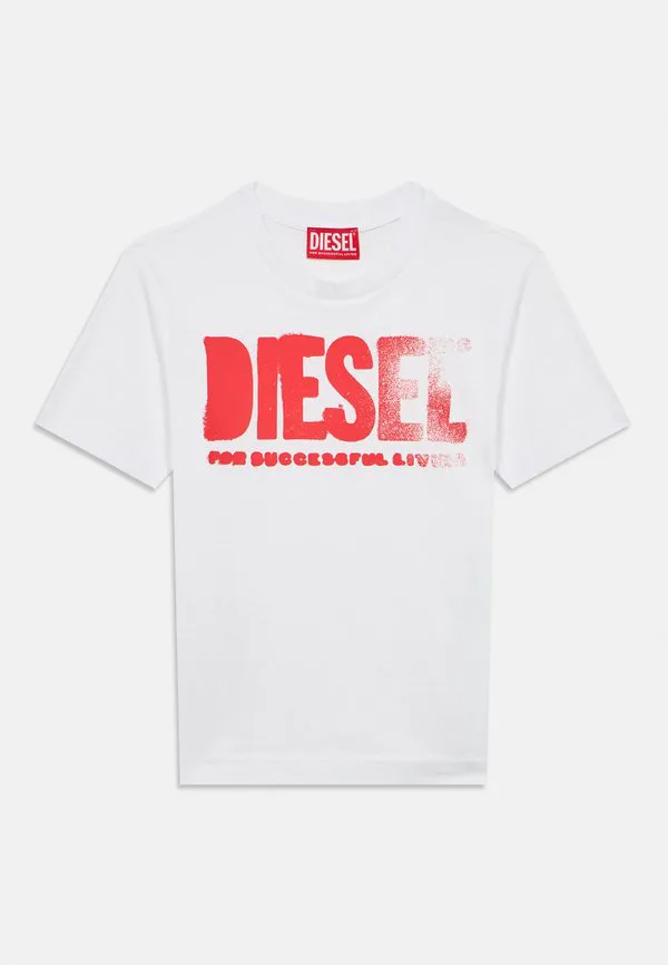 Футболка унисекс с принтом thide over Diesel, Bianco