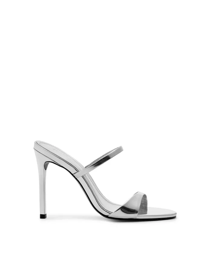 Женские босоножки-мулеты Jessica Stiletto Schutz, серебряный — фото 2